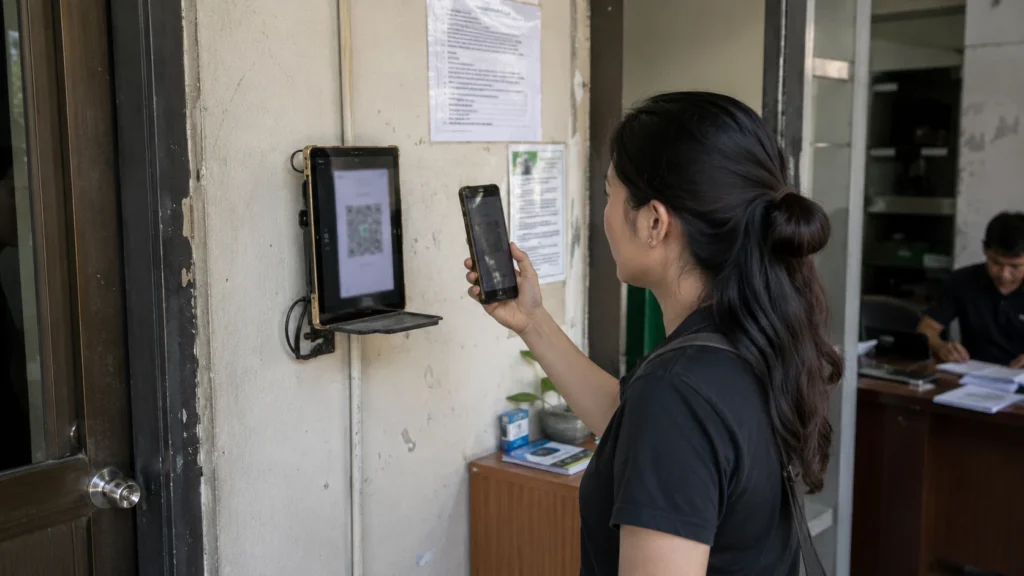 Динамический QR-код для учета рабочего времени на рабочей точке