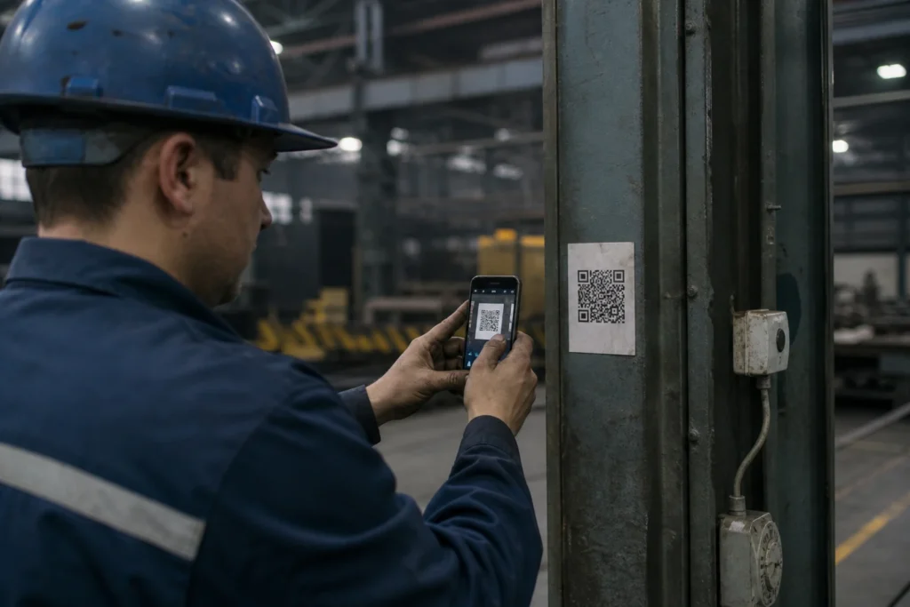 QR-код для учёта рабочего времени на производстве — отметка сотрудников в цехе