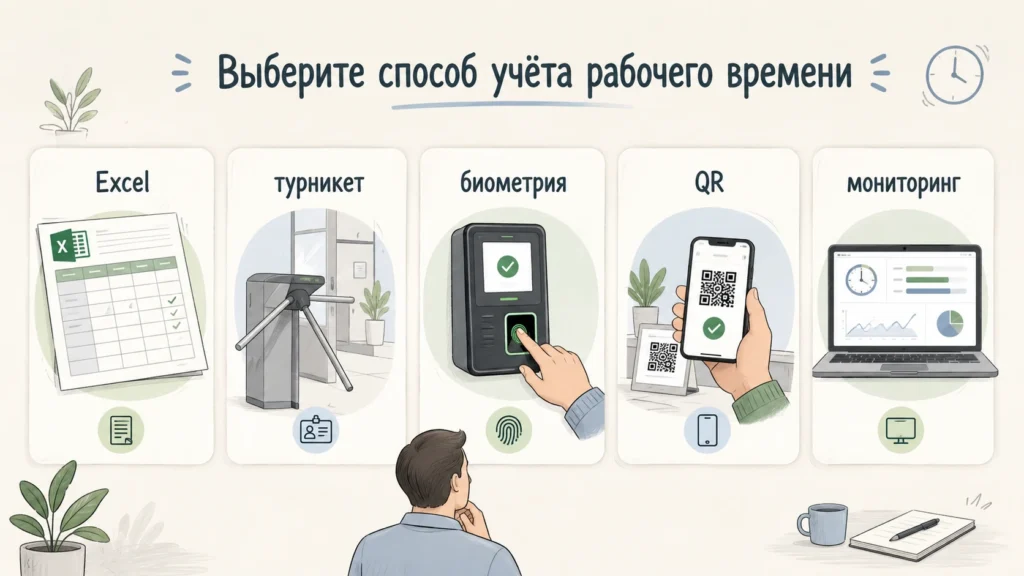 Способы учета рабочего времени сотрудников в офисе